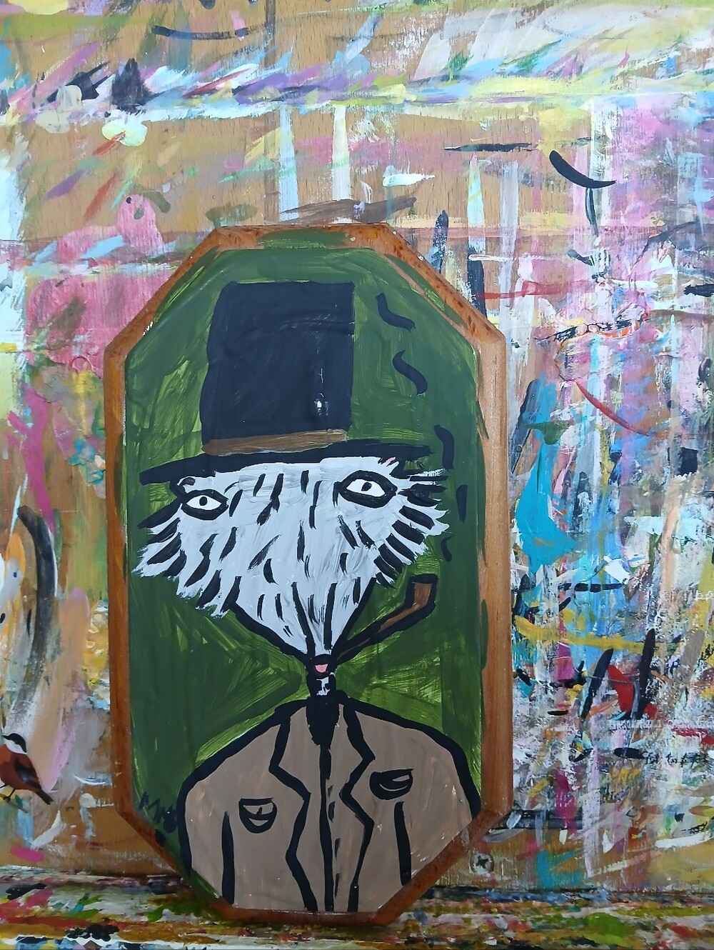Possum In Top Hat Painting